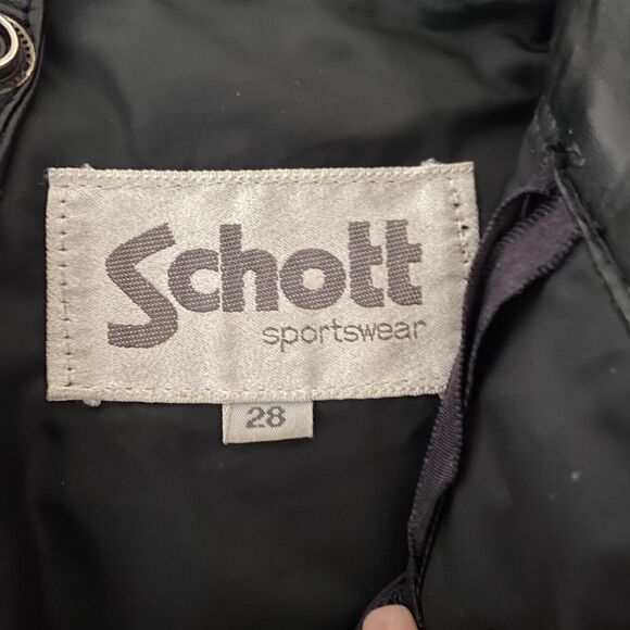 Schott Sportwear Woman Genuine Leather Pants Bottom‎ 28 Black 5 Pocket Used - Picture 3 of 11